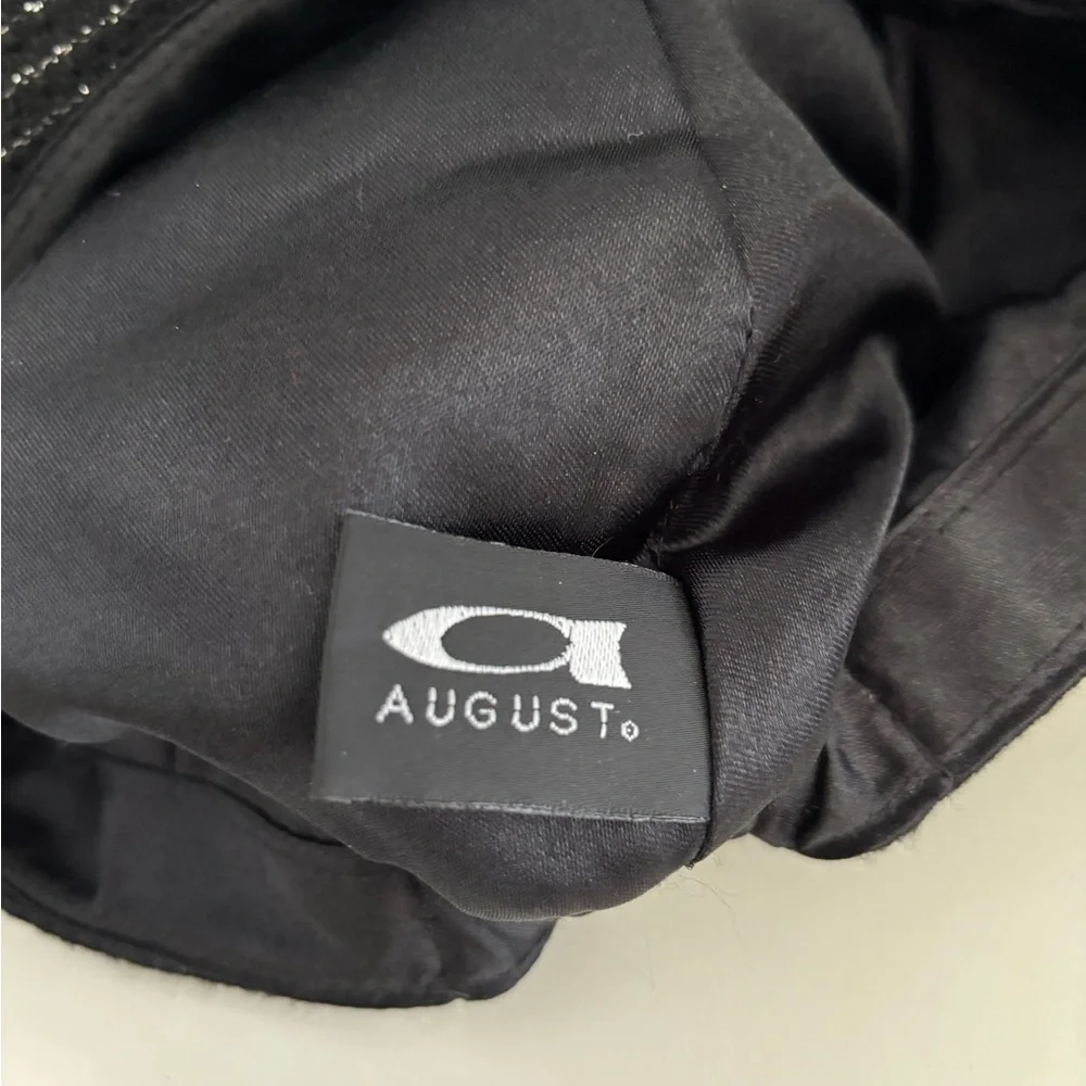 NWOT August Black & Silver Striped Cadet Cap - Picture 5 of 5